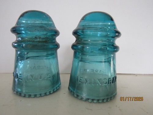 Electric pole glass insulators
